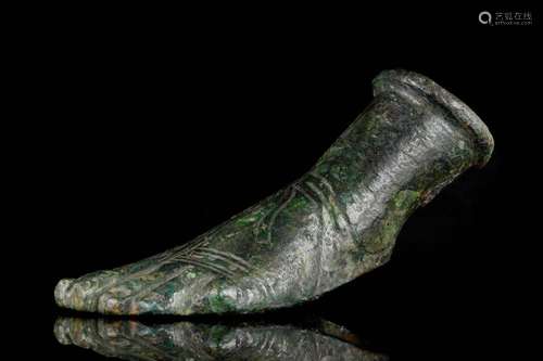 ROMAN BRONZE VOTIVE LEFT FOOT, ROMAN