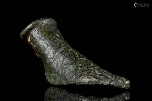 ROMAN BRONZE VOTIVE LEFT FOOT, ROMAN