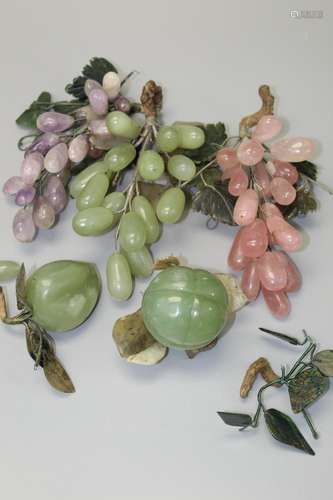 Chinese jade and stone fruits.