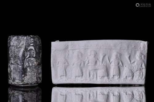 A CYLINDER SEAL OF BLACK STONE