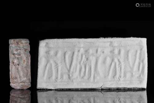 A NEO-ASSYRIAN CYLINDER SEAL FROM SYRIA OR ANATOLIA.