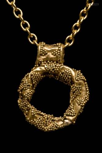 GREEK HELLENISTIC GOLD SUN PENDANT