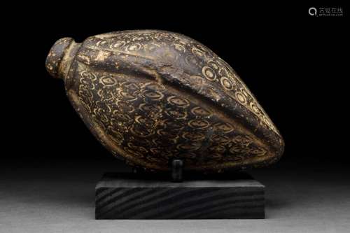 ANCIENT BYZANTINE CLAY "GREEK FIRE" GRENADE - TL T...