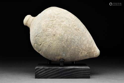 ANCIENT BYZANTINE CLAY "GREEK FIRE" GRENADE