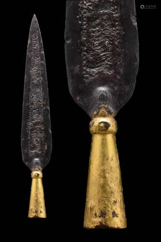 VIKING GOLD INLAID IRON SPEAR