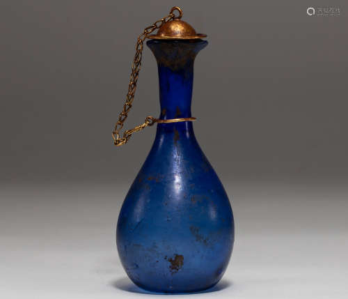Chinese Liao dynasty glass sarira bottle