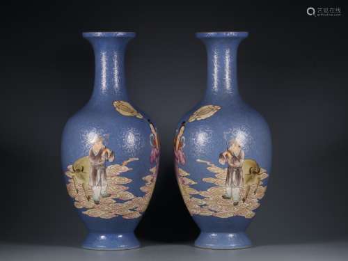 A porcelain figural vase