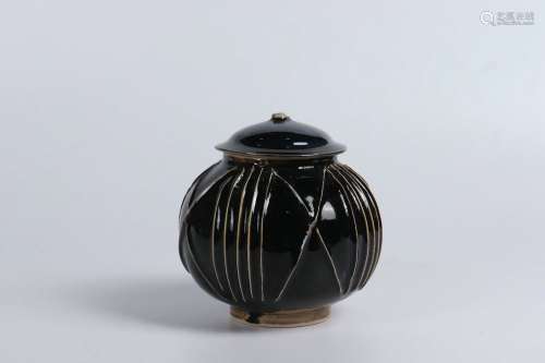 A pottery jar