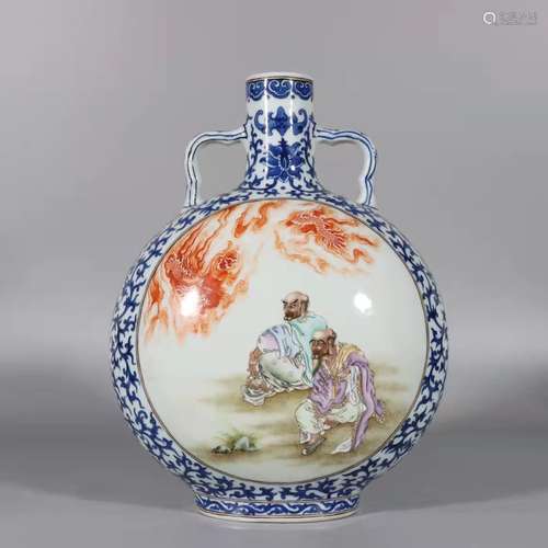 A fencai glaze moon flask