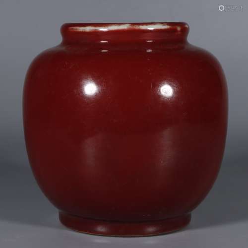 Red glaze jar kanxi period