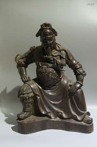 A bronze seated guandi