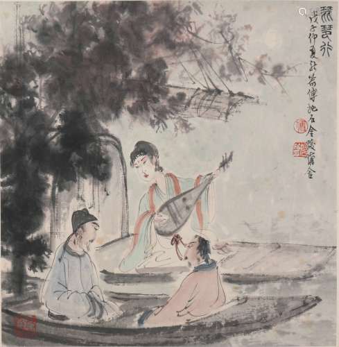 Chinese painting figural story