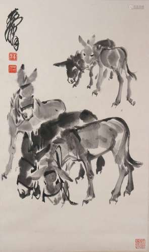 A Chinese painting donkey