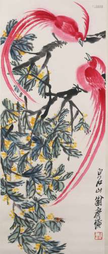 A Chinese painting flower and birds