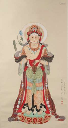 A Chinese painting of bodhisattva