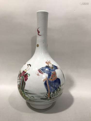 Fencai glaze pear shaped vase