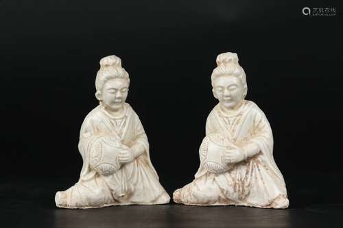 Pair ting-ware figure