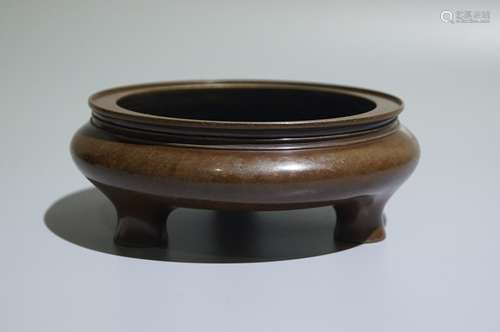 A bronze censer