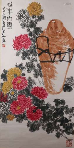 A Chinese painting floral and bird