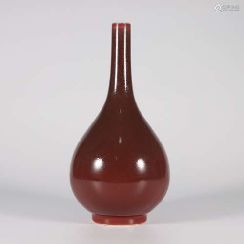 A copper red double gourds vase