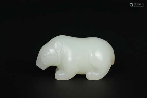 Carved jade bear