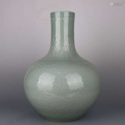 A celadon glazed vase