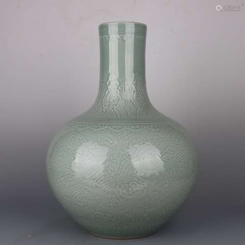 A celadon glazed vase