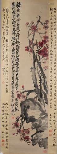 A Chinese painting plum flowers