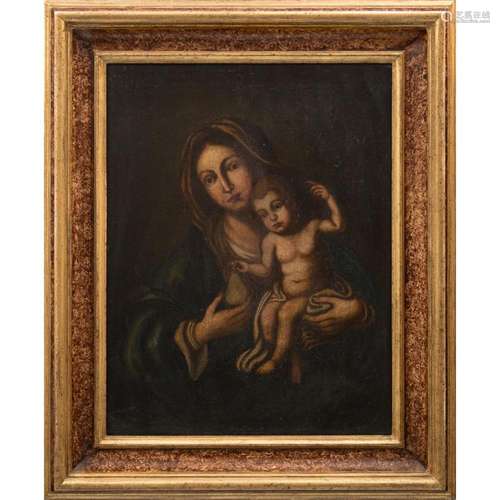 SCUOLA SICILIANA FINE DEL XVIII SECOLO, Madonna con bambino