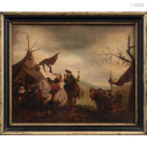 PHILIPS WOUWERMAN (Seguace di), Scena di accampamento