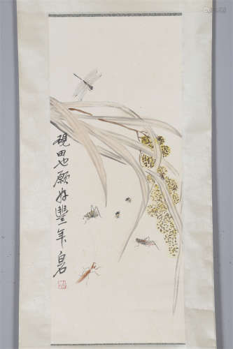 An Insects and Plants Painting by Qi Baishi.