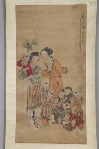 A Figure Story Painting by Pan Zhenyong.