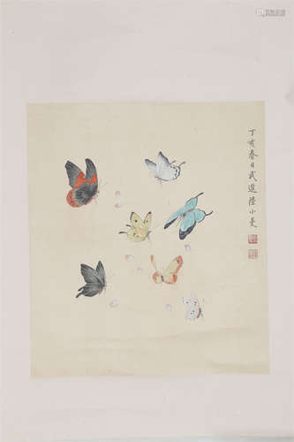 A Butterflies Painting by Lu Xiaoman.