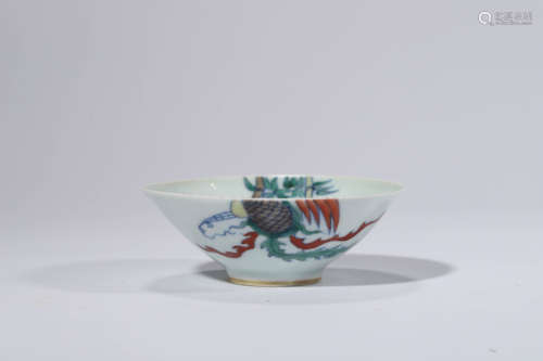 Doucai Phoenix Bowl, Yuci Chunyitang Mark