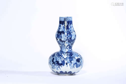 Blue and White Gourd Vase, Qianlong Mark