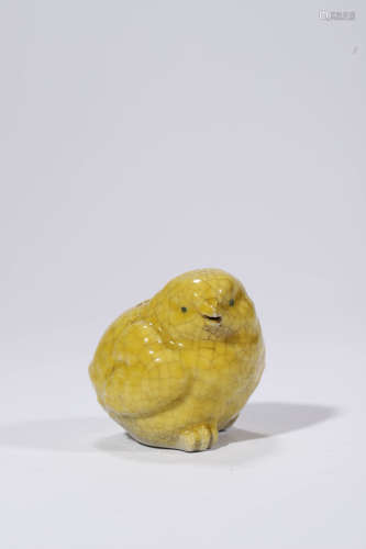 Yellow Glaze Chick-shape Water Drop