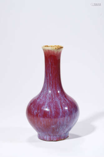 Flambe Glaze Bottle Vase