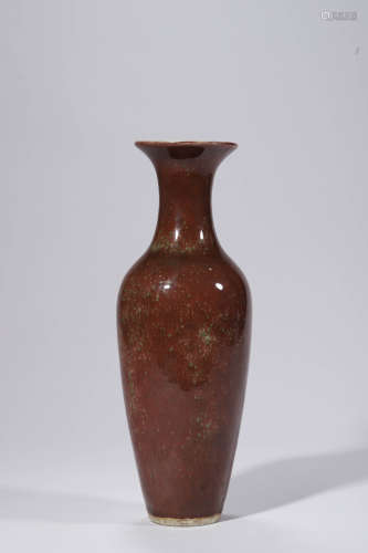 Peachbloom Glaze Bottle Vase