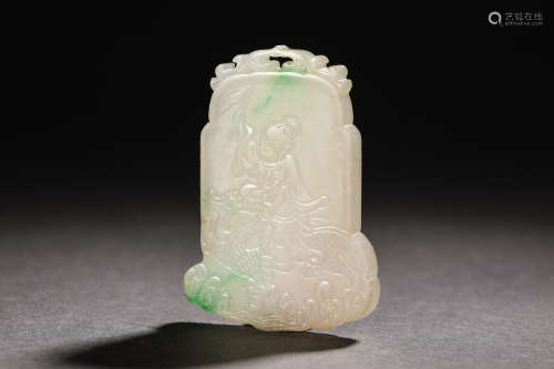 Emerald figure Jade Square Plate