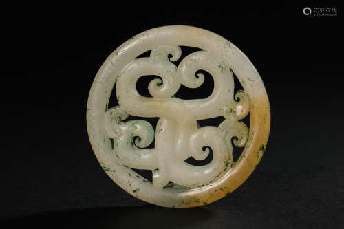 Han dynasty Hetian jade beast design jade pendant