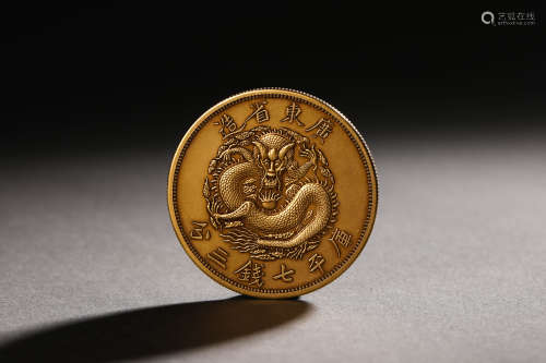Gold Dragon pattern coin