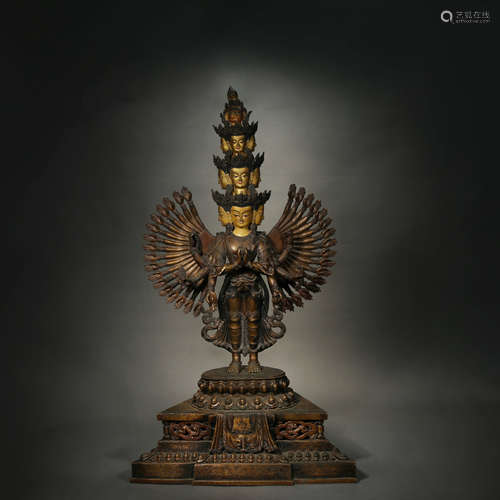 Bronze Thousand-Hand Guanyin Buddha Statue