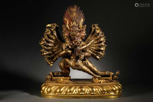 Gilt bronze Mahatma Vajra Buddha