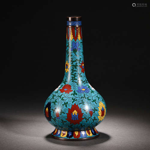 Cloisonne flower bottle