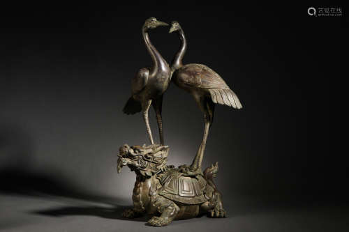 Iron crane dragon tortoise ornaments
