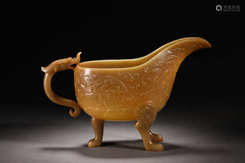 Hetian Jade Beast Chief Cup