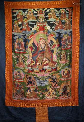 Qing Dynasty Embroidery Padmasambhava Master