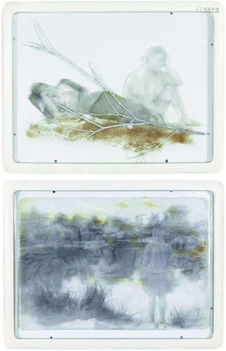 宋琨（b.1977） 2008年作 〈平安，平安〉 〈迷失西湖畔〉 装置 绘画 硫酸...