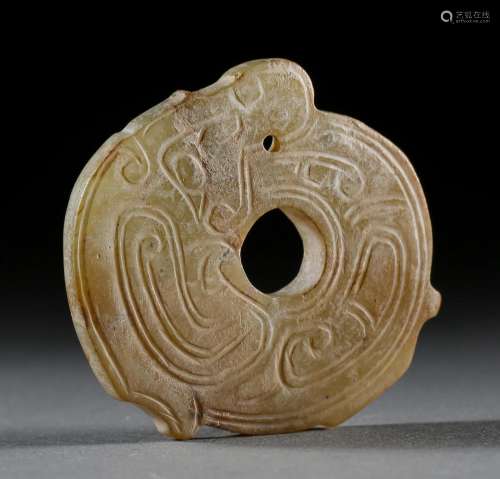 A Chinese Carved Jade Ornament West Zhou Dyn.