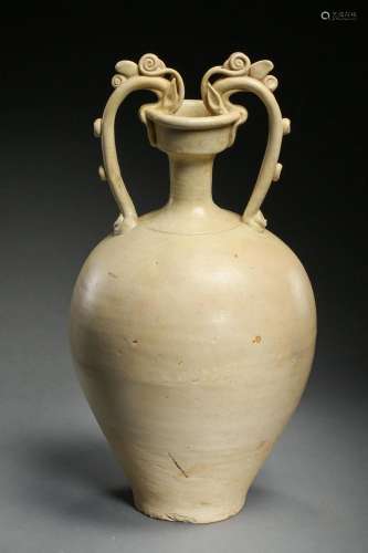 A Chinese Straw Glazed Amphora Tang Dyn.